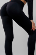 Оптом Спортивный костюм для фитнеса женский черного цвета 20007Ch в Уфе, фото 22