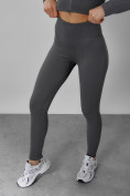 Оптом Спортивный костюм для фитнеса женский темно-серого цвета 20007TC в Перми, фото 9