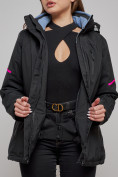 Оптом Горнолыжная куртка женская зимняя черного цвета 2002Ch в Казани, фото 8