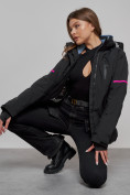 Оптом Горнолыжная куртка женская зимняя черного цвета 2002Ch в Казани, фото 9