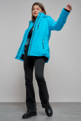 Оптом Горнолыжная куртка женская зимняя синего цвета 2002S в Казани, фото 13