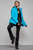 Оптом Горнолыжная куртка женская зимняя синего цвета 2002S в Казани, фото 14