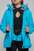 Оптом Горнолыжная куртка женская зимняя синего цвета 2002S в Казани, фото 8