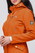 Оптом Парка женская осенняя весенняя softshell оранжевого цвета 2026O в Казани, фото 5