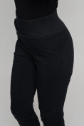 Оптом Cтрейчевые брюки утепленные женские черного цвета 2033Ch, фото 12