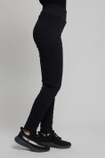Оптом Cтрейчевые брюки утепленные женские черного цвета 2033Ch в Казани, фото 2