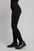 Оптом Cтрейчевые брюки утепленные женские черного цвета 2033Ch в Екатеринбурге, фото 3
