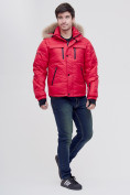 Оптом Куртка и безрукавка Valianly красного цвета 2064Kr в Перми, фото 6