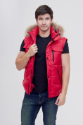 Оптом Куртка и безрукавка Valianly красного цвета 2064Kr в Перми, фото 14