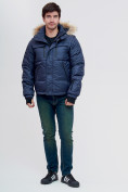 Оптом Куртка и безрукавка Valianly темно-синего цвета 2064TS в Перми, фото 5