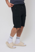 Оптом Летние шорты трикотажные мужские черного цвета 21005Ch в  Красноярске, фото 10