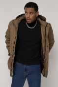 Оптом Куртка зимняя мужская классическая стеганная бежевого цвета 2107B в Казани, фото 12