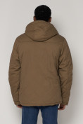 Оптом Куртка зимняя мужская классическая стеганная бежевого цвета 2107B в Казани, фото 9