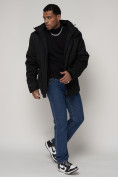 Оптом Куртка зимняя мужская классическая стеганная черного цвета 2107Ch в Екатеринбурге, фото 7