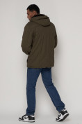 Оптом Куртка зимняя мужская классическая стеганная цвета хаки 2107Kh в Екатеринбурге, фото 4