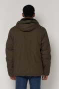 Оптом Куртка зимняя мужская классическая стеганная цвета хаки 2107Kh в Казани, фото 8