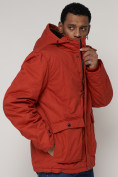 Оптом Куртка зимняя мужская классическая стеганная оранжевого цвета 2107O в Казани, фото 11