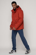 Оптом Куртка зимняя мужская классическая стеганная оранжевого цвета 2107O в Екатеринбурге, фото 2