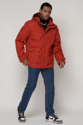 Оптом Куртка зимняя мужская классическая стеганная оранжевого цвета 2107O в Екатеринбурге, фото 3