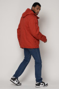 Оптом Куртка зимняя мужская классическая стеганная оранжевого цвета 2107O в Казани, фото 4