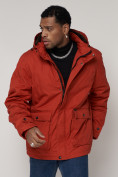 Оптом Куртка зимняя мужская классическая стеганная оранжевого цвета 2107O в Екатеринбурге, фото 7