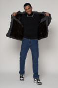 Оптом Куртка зимняя мужская классическая стеганная серого цвета 2107Sr в Казани, фото 14