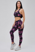 Оптом Спортивный костюм для фитнеса женский темно-фиолетового цвета 21102TF, фото 5
