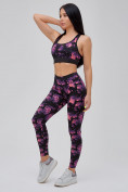 Оптом Спортивный костюм для фитнеса женский темно-фиолетового цвета 21102TF, фото 6