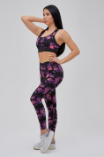 Оптом Спортивный костюм для фитнеса женский темно-фиолетового цвета 21102TF в Сочи, фото 7
