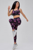 Оптом Спортивный костюм для фитнеса женский темно-фиолетового цвета 21102TF, фото 14