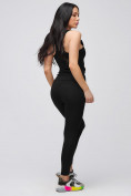 Оптом Спортивный костюм для фитнеса женский черного цвета 21104Ch в Перми, фото 4