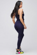 Оптом Спортивный костюм для фитнеса женский темно-синего цвета 21104TS в Самаре, фото 4