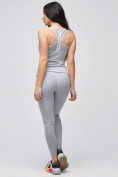 Оптом Спортивный костюм для фитнеса женский серого цвета 21106Sr, фото 4