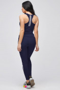 Оптом Спортивный костюм для фитнеса женский темно-синего цвета 21106TS, фото 4