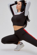 Оптом Спортивный костюм для фитнеса женский черного цвета 21111Ch в Екатеринбурге, фото 28