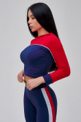 Оптом Спортивный костюм для фитнеса женский темно-синего цвета 21111TS в Казани, фото 16
