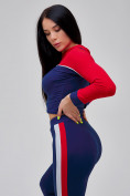 Оптом Спортивный костюм для фитнеса женский темно-синего цвета 21111TS в Казани, фото 19