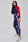 Оптом Спортивный костюм для фитнеса женский темно-синего цвета 21111TS, фото 26