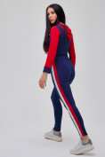 Оптом Спортивный костюм для фитнеса женский темно-синего цвета 21111TS, фото 27