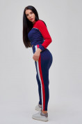 Оптом Спортивный костюм для фитнеса женский темно-синего цвета 21111TS, фото 28