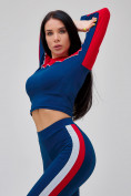 Оптом Спортивный костюм для фитнеса женский темно-синего цвета 21111TS в Казани, фото 31