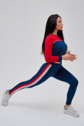 Оптом Спортивный костюм для фитнеса женский темно-синего цвета 21111TS в Самаре, фото 39