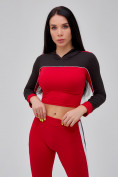 Оптом Спортивный костюм для фитнеса женский красного цвета 21111Kr в  Красноярске, фото 7