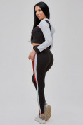Оптом Спортивный костюм для фитнеса женский черного цвета 21111Ch в Перми, фото 8