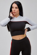 Оптом Спортивный костюм для фитнеса женский черного цвета 21111Ch в Перми, фото 12