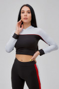 Оптом Спортивный костюм для фитнеса женский черного цвета 21111Ch в Перми, фото 13