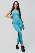 Оптом Спортивный костюм для фитнеса женский голубого цвета 21130Gl в Самаре, фото 9