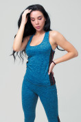 Оптом Спортивный костюм для фитнеса женский синего цвета 21130S в Перми, фото 7