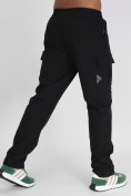 Оптом Утепленные спортивные брюки мужские черного цвета 21132Ch в Казани, фото 10