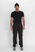 Оптом Утепленные спортивные брюки мужские темно-серого цвета 21132TC в Екатеринбурге